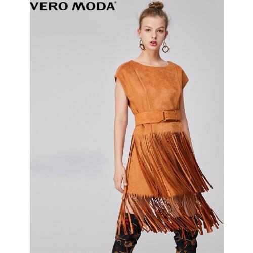 Vero Moda Womens Vintage Fringed Round Neck Sleeveless Dress | 31937B532