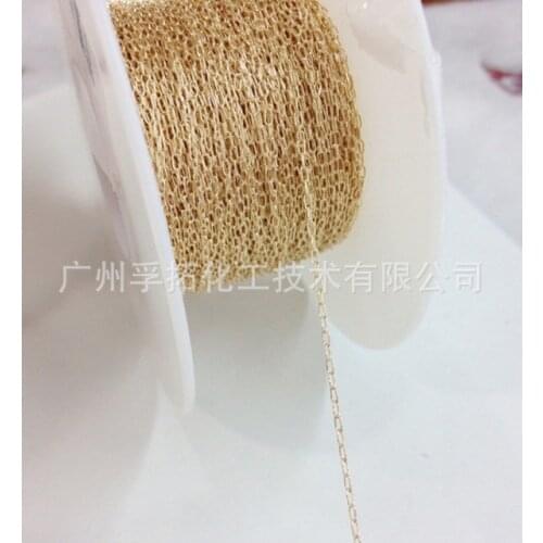 IB3716 Gold filled high grade copper chain not fade 1mm 2meters DIY jewelry accessories wholesale