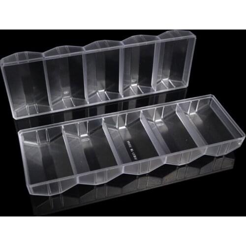 1pcs Acrylic Case Texas Hold'em Poker Chip Set Container With Cover Casino Game Accessories Transparent Tray/Box