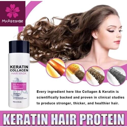 1Pcs 100Ml Keratin Collagen Hair Mask Brazilian Keratin Hair Treatment Anti Frizzy Repair Hair Damaged Treatment Care Formalin S
