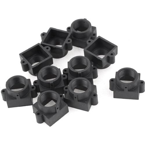10 Pcs S Mount M12 Board Lens Holder 20mm Screw Spacing Black for CCTV Camera
