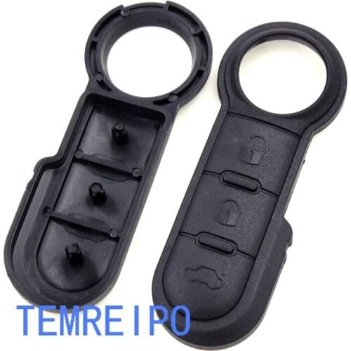 20pcs/lot 3 Buttons Silica Gel Replacement Key Shell Case Pad Button for Fiat 500 auto parts