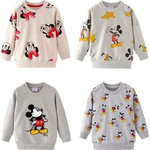 2019 autumn mickey Minnie Mouse boys brand clothes children Hoodies Sweatshirts Girl cotton print kids sweatshirts