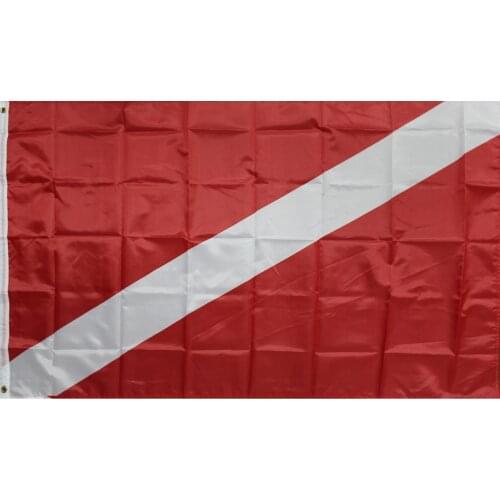 60x90cm/90x150cm Red Diver Down Diving Flag 2x3ft/3x5ft Kayak Boat Safety Signal Marker Banner