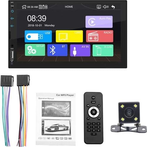 2 Din For A pple Carplay Car Radio Bluetooth Android Auto Stereo Receiver 7" Touch Screen MP5 Player USB ISO Audio System