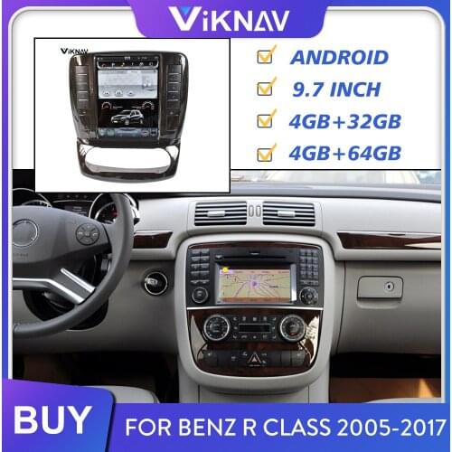 Car gps navigation multimedia player for mercedes benz r class 2005-2017 android radio head unit tape recorder hd touch screen
