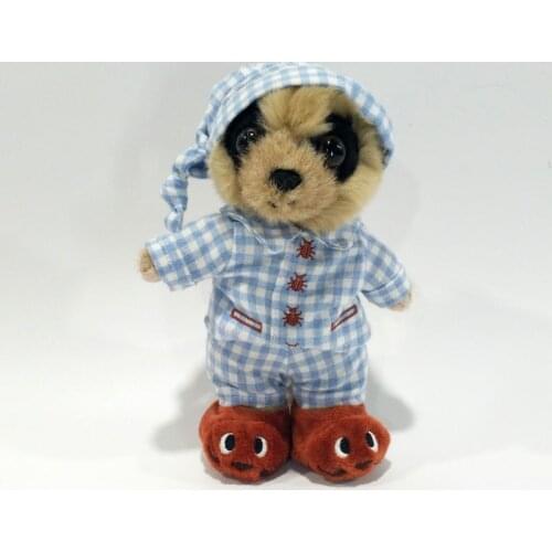 Free Shipping 18cm Suricata Suricatta in pajamas Stuffed Animal Plush Toys Boy Soft Doll For Kids Gift