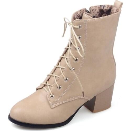 Big Size 9 10 11-14 boots women shoes ankle boots for women ladies boots Cross binding willow side zipper