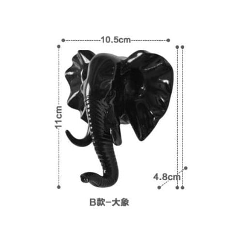 ELEPHANT DECORATIVE ANIMAL HEAD DEER HEAD COAT HAT HOOK WALL DECORATION RESIN HANDICRAFT ZEBRA HOME DEER HEAD CCULPTURE STATUE