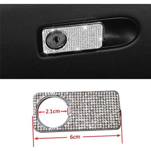 For Mercedes Benz C W205 C180 C200 C220 Storage Box Glove Box Glovebox Switch Button Cover Trim Crystal Diamond Decal