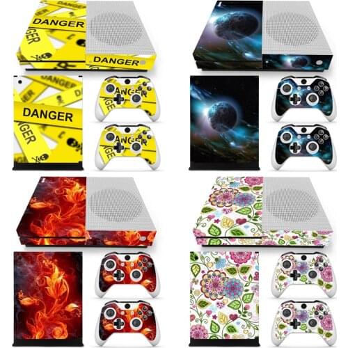 For X box one s console sticker and 2 controllers sticker for X BOX ONE S vinyl sticker for x box one s pvc sticker