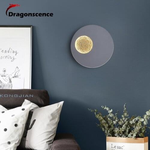 Dragonscence Modern Romantic Plain Dyed Sconces Indoor Wall Led Wall Mounted Wall Lamp Living Room Kitchen Bedside light source