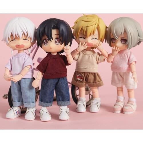 Short sleeve sweater T-shirt for Obitsu11 OB11 1/12 doll available for cu-poche OB11 accessories doll