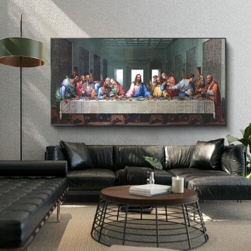 Leonardo da Vinci- Last Supper Canvas Paintings On the Wall Art Posters And Prints Famous Art Jesus Wall Picture Home Decoration
