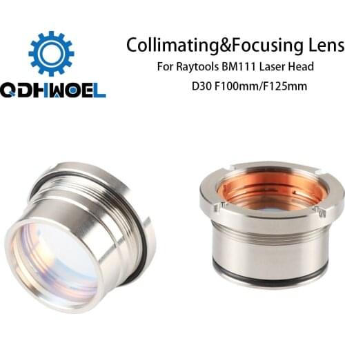 BM111 0-3KW Collimating & Focusing Lens D30 F100 F125mm with Lens Holder for Raytools Laser Cutting Head BM111
