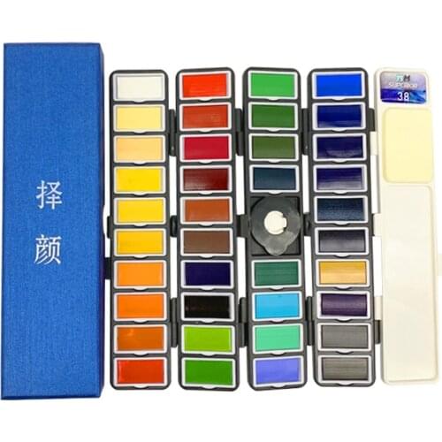 Multicol Solid Watercolor Paint Set For Art Supplies Tinta Aquarela Profesionale Waterverf Paint Caja Acuarela colori Acquerello