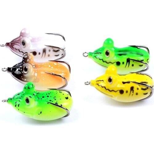 East Rain Soft Lure Frog Topwater Fishing Lure 5.4cm 11.6g 3pcs Floating Snakehead Weedless Design Buzz Bait Free shipping
