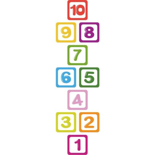 Stickers Number Footprint Stickers Hopscotch Floor Sticker for Kids Room Classroom Nursery Decor