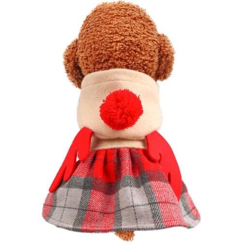 Dog Clothing Cat Christmas Dress Hoodie Autumn Winter Warm Clothes Elk Design Pet Puppy Coat Jacket Dogs Cats New Year