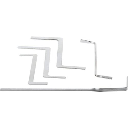 OOTDTY Locksmith Tools Stainless Steel Double Row Tension Wrench Tool Removal Hooks Lock Extractor Set Furniture Hardware