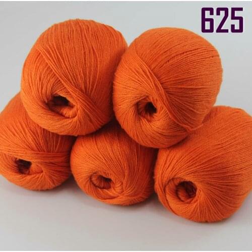 Sale New 5 X50g Balls High Quality 100% pure cashmere luxury warm soft hand knitting Yarn 233-625-5 Orange