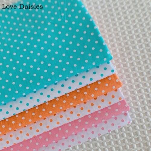 100% Cotton BLUE ORANGE PINK WHITE 0.5CM Polka Dot Twill DIY for Kids Bedding Cushion Dress Handwork Quilting Patchwork Fabrics