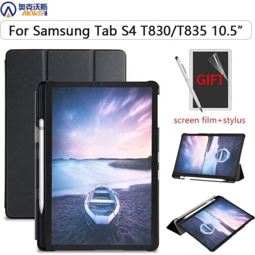 Slim Case for Samsung Galaxy Tab S4 , with Pencil Holder Tablet Case for Galaxy Tab 10.5 2018 SM-T830/T835, Protective Skin
