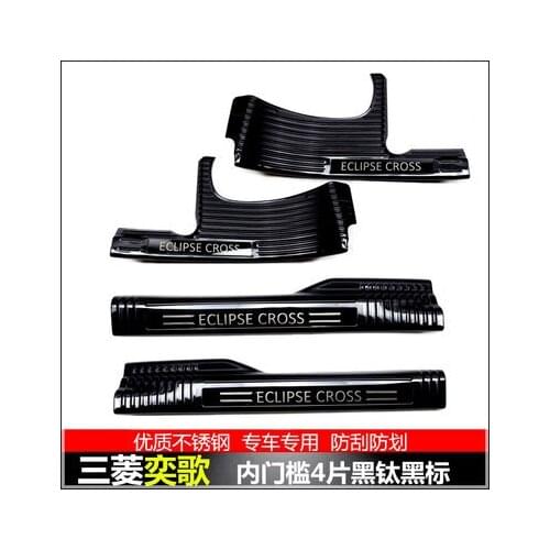 Stainless steel Rear Bumper Car door cover inside and outside door sill plate for Mitsubishi Eclipse Cross 2018 2019 Car styling
