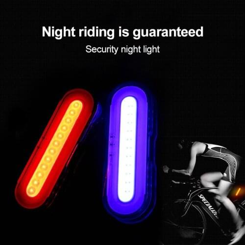 Bicycle Tail Light USB Charging Safety Light Warning Tail Light Cycling Equipment Mountain Night Riding Tail Light