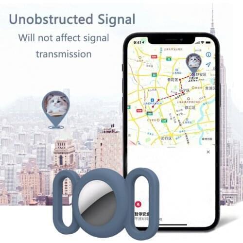 Pet Liquid Silicone Protective Case For Apple Airtag Hangable Keychain Locator Tracker Portable Hook For Airtags Case Cover