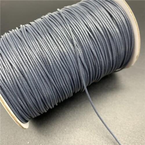 0.5mm 0.8mm 1mm 1.5mm 2mm Grey Waxed Cotton Cord Rope Waxed Thread Cord String Strap Necklace Rope For Jewelry Making