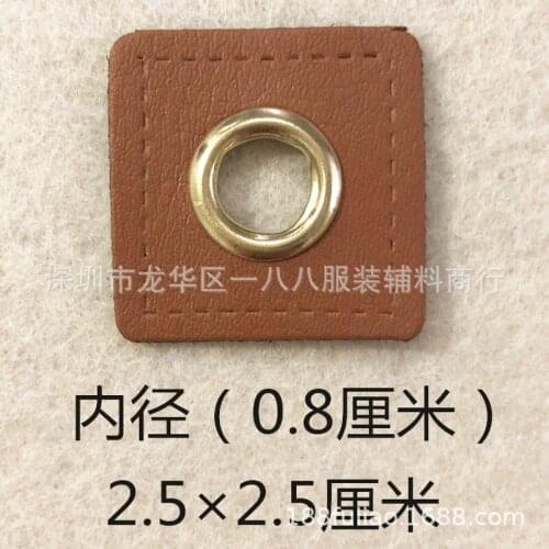 100pcs/lot 8mm Metal Eyelet In Brown Black Leather for Rope Kids Coat Jeans Pants Clothing Decoration Accessories Scrapbooking