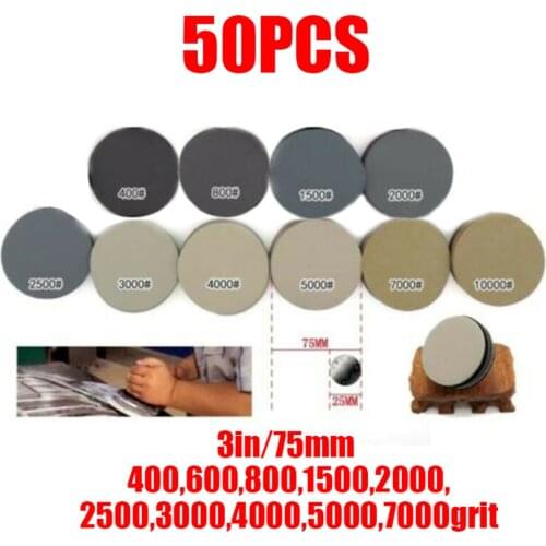 3 Inch Sandpaper Wet Dry Hook Loop Round Sanding Discs Pads High Quality