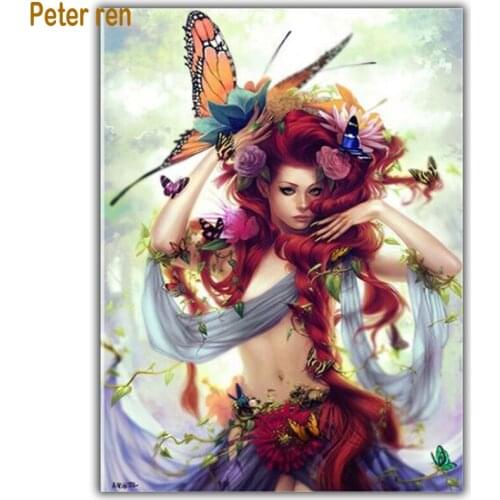 5d diy diamond painting full square\Round icon diamond embroidery mosaic pictures of rhinestones home decor Anime Tangled Fairy