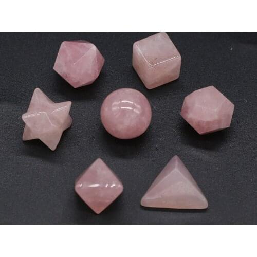 7Pcs Natural Stone Loose Beads Irregular Rose Quartz Whiskey Beer Red Wine Keep Your Drink Cold Long