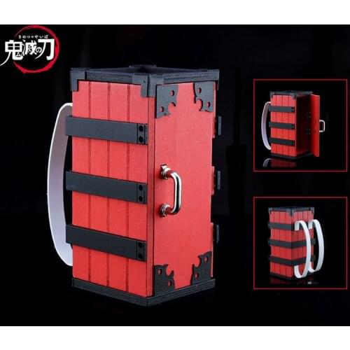 Anime Demon Slayer Kimetsu No Yaiba Nezuko Box Doll Model Kamado Tanjirou Backpack Props Cosplay Collection Model Toy Gift