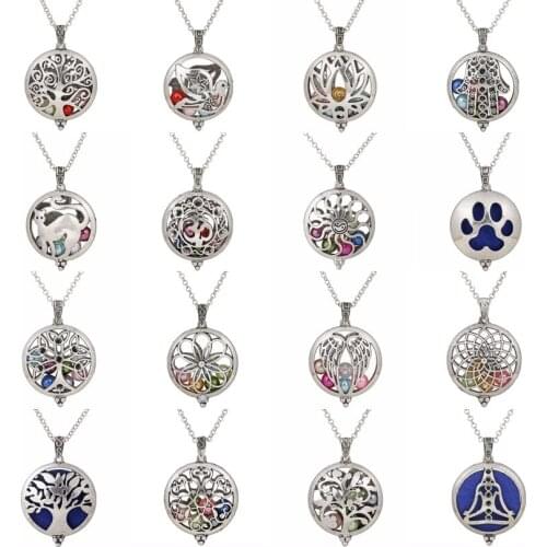 Aroma Open Antique Vintage Photo Locket Pendant Perfume Essential Oil Aromatherapy Diffuser Necklace Locket Necklace With Pad