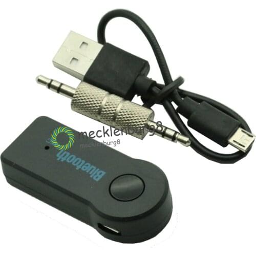 Bluetooth Audio Receiver Wireless Music Transmitter 3.5mm Stereo AUX Receiver Adapter with Mic for Car Speaker Headphone Top