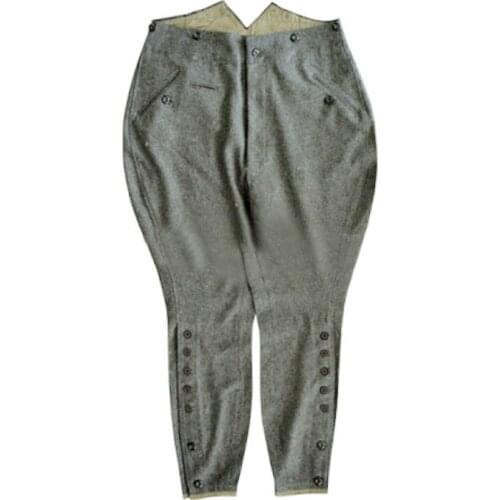 GU1B-004 WWI German Empire stone grey Wool Breeches