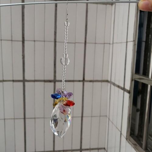 Camal 1pcs 50mm Crystal Drop Prism Sun Cather Rainbow Octagonal Beads Ornaments Hanging Suncatcher For Home Window Garden Decor