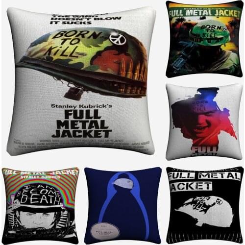 Full Metal Jacket War Movie Art Decorative Cotton Linen Cushion Cover 45x45 cm For Sofa Chair Pillowcase Home Decor Almofada