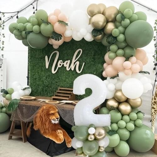 Baby Birthday Foil Number Balloons Anniversary white Confetti Party Ballon Sets Party Decoration balls for birthday gift kids