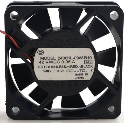 FOR NMB 6015 2406KL-09W-B10 DC42V 0.05A 2 Line Printer mute Heat dissipation Fan