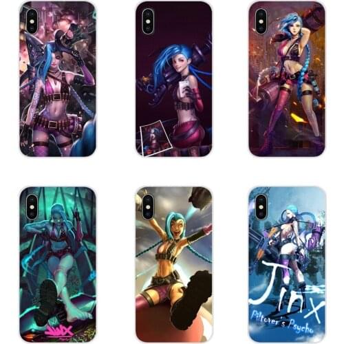 For Xiaomi Redmi 4A S2 Note 3 3S 4 4X 5 Plus 6 7 6A Pro Pocophone F1 Accessories Phone Shell Covers League Legends lol Jinx Zed