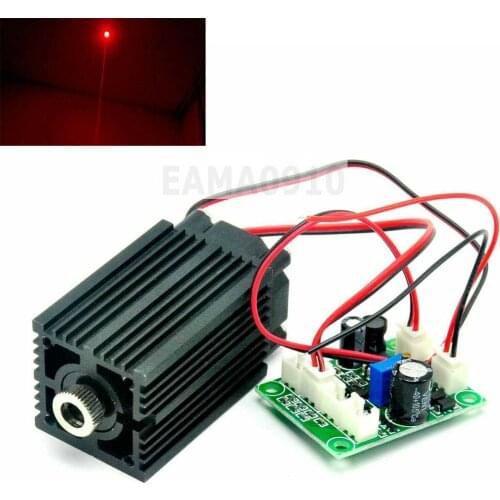 Dot Adjustable 180mW 635nm Orange Red Laser Module 12V w/Fan Long Time Working