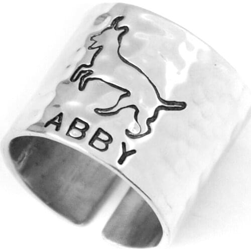 Jack Russell Terrier Ring Personalized Adjustable Dog Name Ring Pet Memorial Ring Dog Remembrance Gift Pet Lover Gift