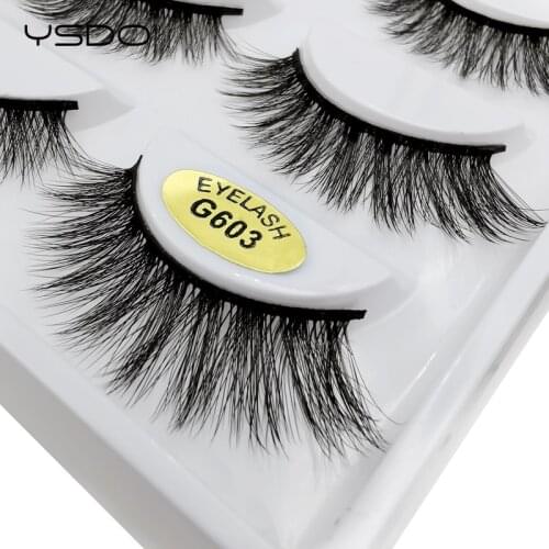 YSDO Fake Mink EyeLashes 3D Mink Hair Lashes Natural Hair EyeLashes Long Dramatic Fluffy Faux EyeLash Cilios