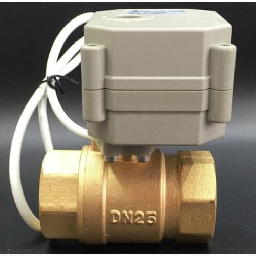 TFM25-B2-C New 2 Way Brass 1'' (DN25 ) Moldulating Valve DC9V-24V 0-5V 0-10V or 4-20mA 5 Wires For Water Proportional Control