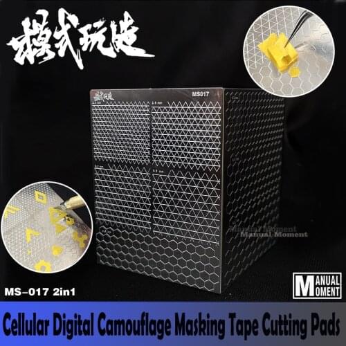 Model Dedicated Steel Groove Type Cellular Digital Camouflage Masking Tape Cutting Pads Two Sides Spray Model Making Tools