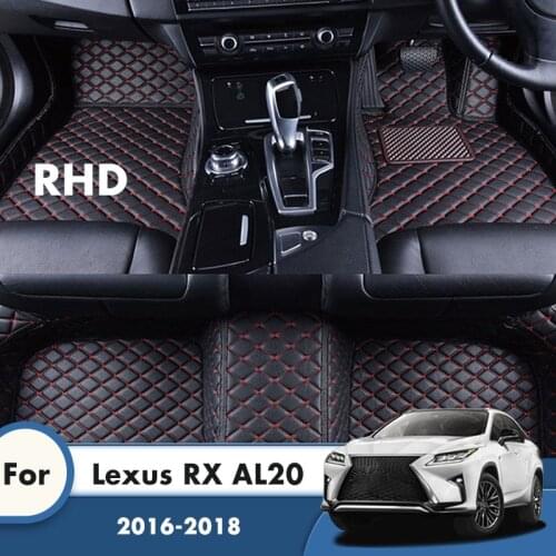 RHD Carpets Car Floor Mats For Lexus RX AL20 2018 2017 2016 Artificial Leather Rugs Foot Mats Styling Auto Interior Accessories